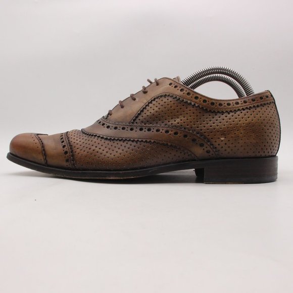 Dolce & Gabbana Hand Finished Men\'s UK 7 Brown Leather Wingtip Oxfords Shoes main image 5